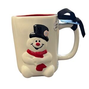 Rae Dunn x Frosty The Snowman “EVERYONE’S FAVORITE SNOWMAN” Mug with Red Scarf